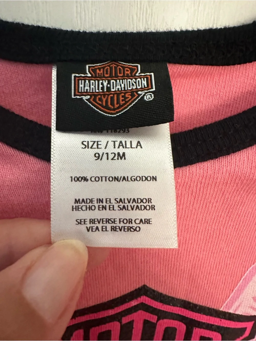 Harley-Davidson® Baby Girls' Glittery Interlock Footed Coveralls, Pink